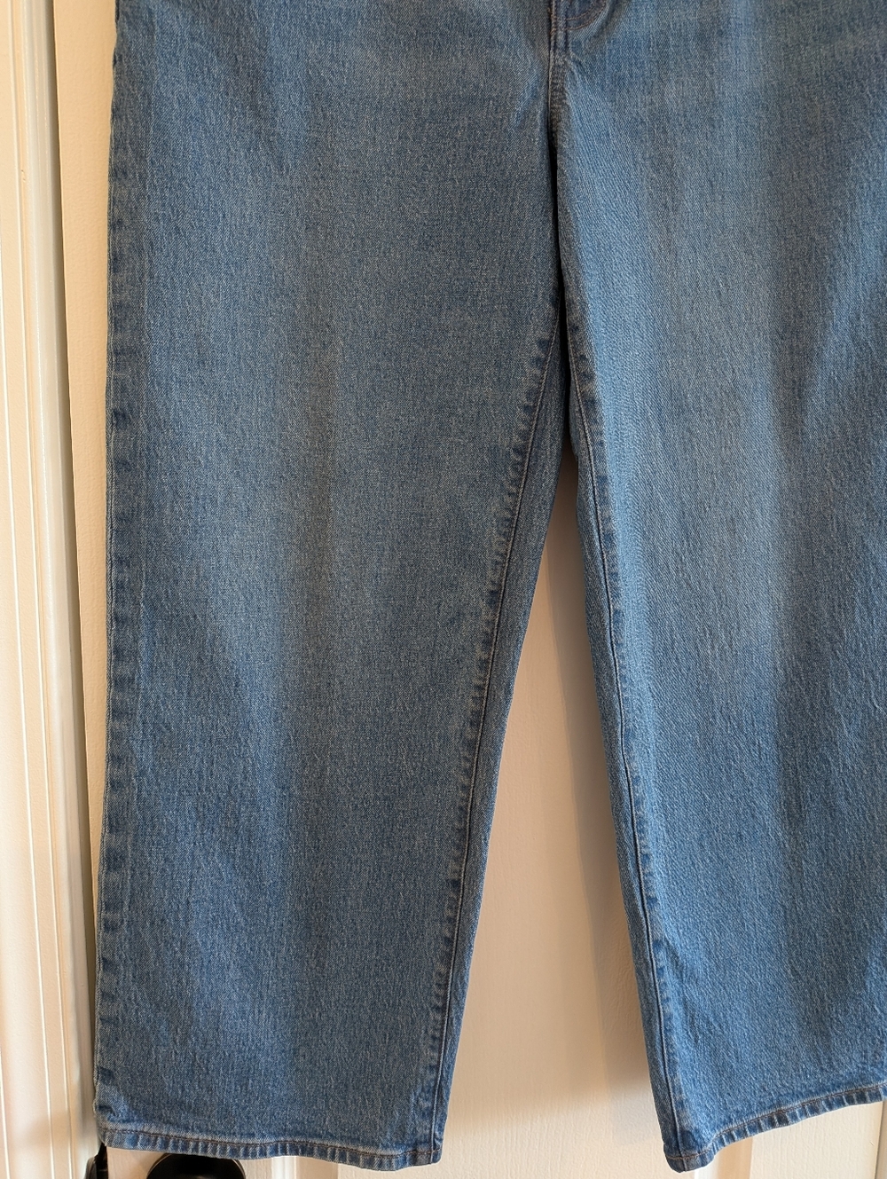 Madewell The Perfect Vintage Wide Leg Crop Jean Classic Blue Denim Size 31 - Picture 6 of 15